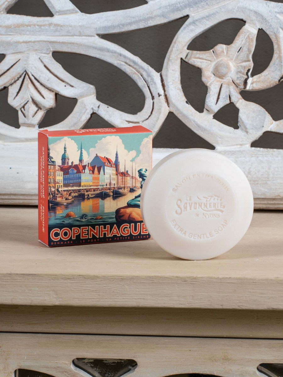 Круглое мыло с пионом в картонной коробке Копенгаген 100 г