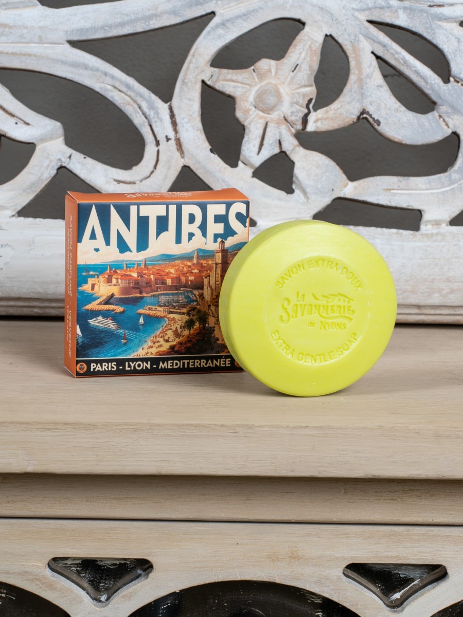 Круглое мыло с вербеной в картонной коробке Антиб 100 г