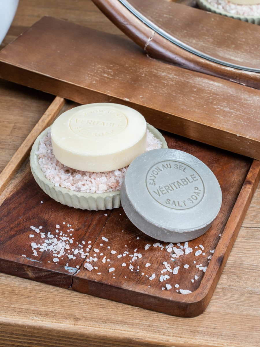 Круглое мыло с черной гавайской солью, 100 гр