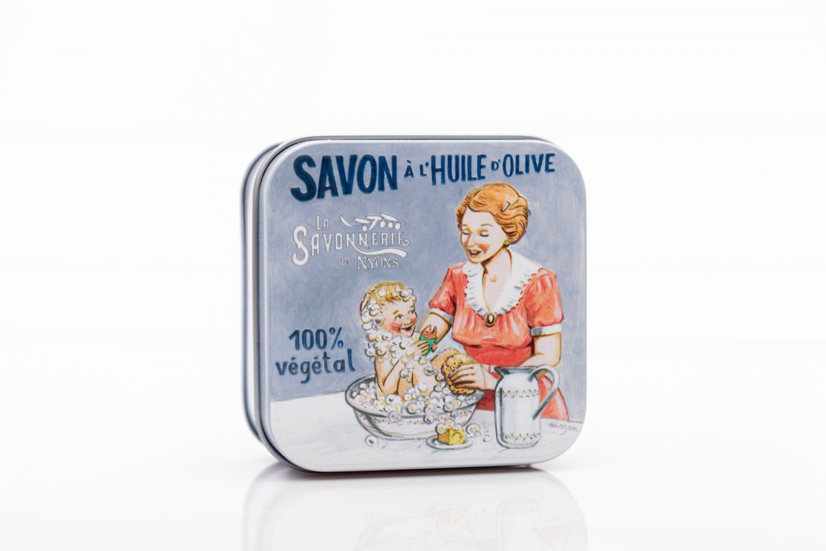 Мыло с шелком в металлической коробке Мама с ребенком 100 гр_2. vivacite.ru