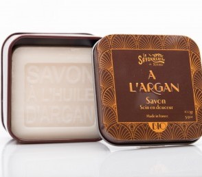 Мыло с аргановым маслом в металлической коробке 100 гр_1. vivacite.ru