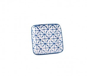 синяя мыльница керамика квадратная франция