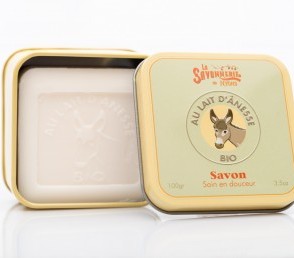 Мыло с молочком ослицы в металлической коробке 100 гр_1. vivacite.ru