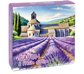 Круглое мыло с лавандой в картонной коробке Аббатство Сенанк 100 гр Круглое мыло с лавандой в картонной коробке Аббатство Сенанк 100 гр