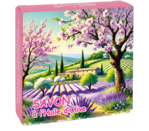 Круглое мыло с лавандой в картонной коробке Весна в Провансе 100 гр Круглое мыло с лавандой в картонной коробке Весна в Провансе 100 гр